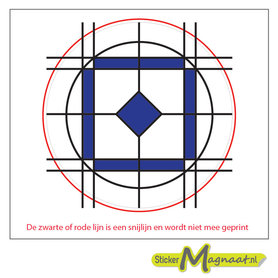 Glas in Lood Stickers - Blauw