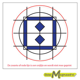 Glas in Lood Stickers - Blauw