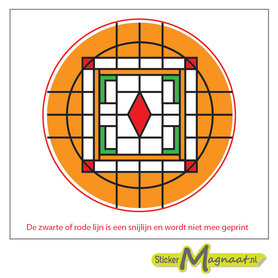 Glas in Lood Stickers - Oranje