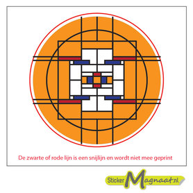 Glas in Lood Stickers - Oranje