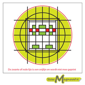 Glas in Lood Stickers - Geel