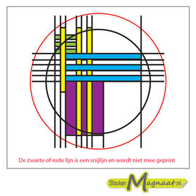 Glas in Lood Stickers - Paars - Blauw