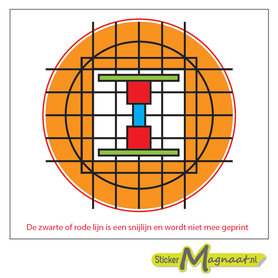 Glas in Lood Stickers - Oranje