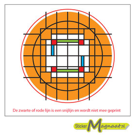 Glas in Lood Stickers - Oranje