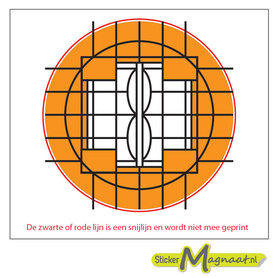 Glas in Lood Stickers - Oranje