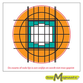 Glas in Lood Stickers - Oranje - Groen