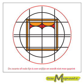 Glas in Lood Stickers - Oranje