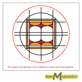 Glas in Lood Stickers - Oranje