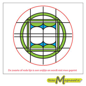 Glas in Lood Stickers - Groen