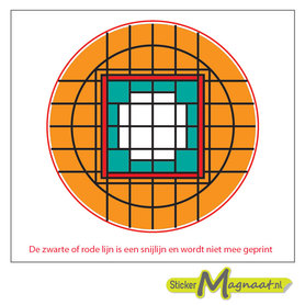 Glas in Lood Stickers - Oranje - Groen