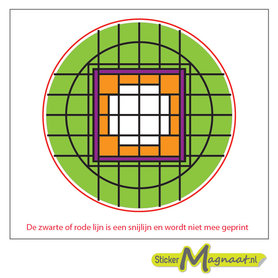 Glas in Lood Stickers - Groen - Oranje