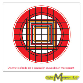 Glas in Lood Stickers - Rood