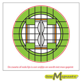 Glas in Lood Stickers - Groen