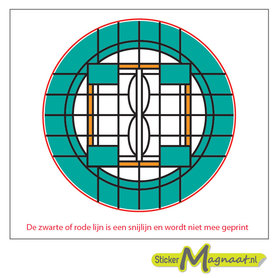 Glas in Lood Stickers - Groen