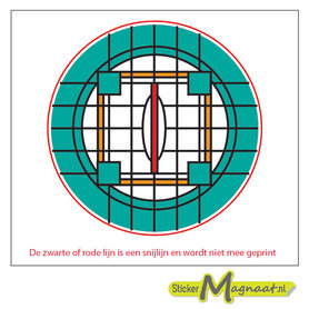 Glas in Lood Stickers - Groen