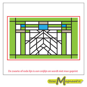 Glas in Lood Stickers - Groen