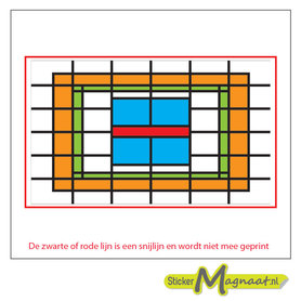 Glas in Lood Stickers - Oranje - Blauw