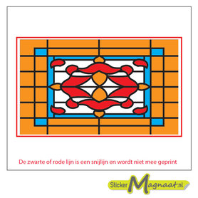 Glas in Lood Stickers - Oranje