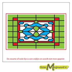 Glas in Lood Stickers - Groen