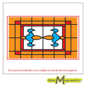 Glas in Lood Stickers - Oranje