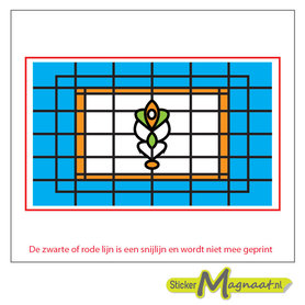 Glas in Lood Stickers - Blauw