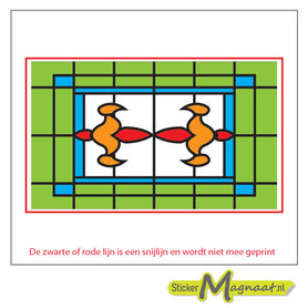 Glas in Lood Stickers - Groen