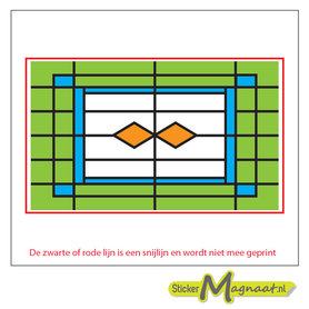 Glas in Lood Stickers - Groen