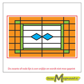 Glas in Lood Stickers - Oranje