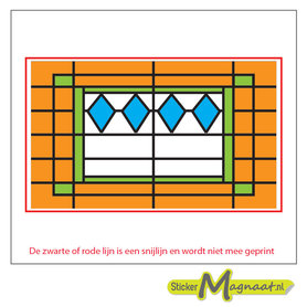 Glas in Lood Stickers - Oranje