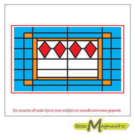 Glas in Lood Stickers - Blauw