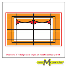 Glas in Lood Stickers - Oranje