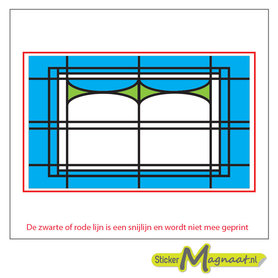 Glas in Lood Stickers - Blauw