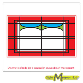 Glas in Lood Stickers - Rood