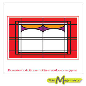 Glas in Lood Stickers - Rood