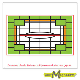 Glas in Lood Stickers - Groen