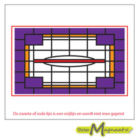 Glas in Lood Stickers - Paars