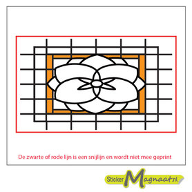 Glas in Lood Stickers - Oranje