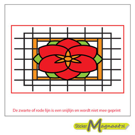 Glas in Lood Stickers - Rood