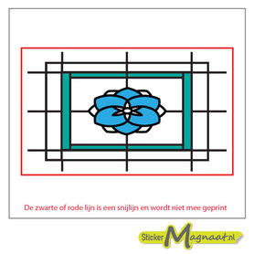 Glas in Lood Stickers - Blauw