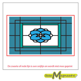 Glas in Lood Stickers - Blauw