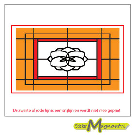 Glas in Lood Stickers - Oranje