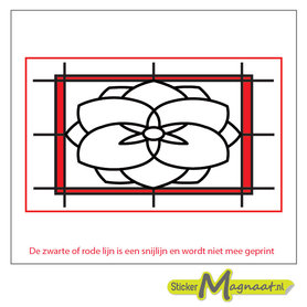 Glas in Lood Stickers - Rood