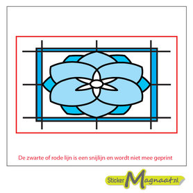 Glas in Lood Stickers - Blauw