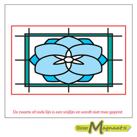 Glas in Lood Stickers - Blauw