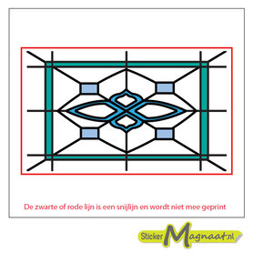 Glas in Lood Stickers - Blauw