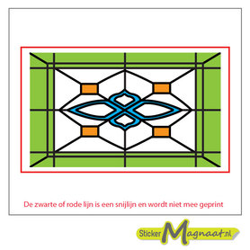 Glas in Lood Stickers - Groen