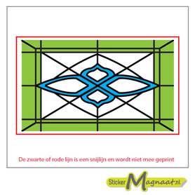 Glas in Lood Stickers - Groen - Blauw
