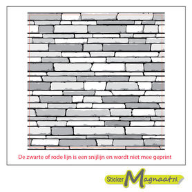 Tegelsticker steen grijs