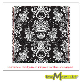 Tegelsticker patroon barok zwart