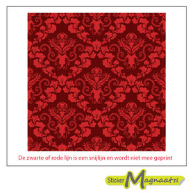 Tegelsticker barok rood zwart